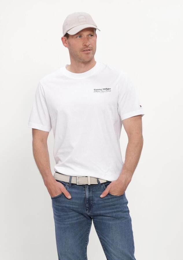 TOMMY HILFIGER Heren Polo's & T-shirts Nautical Back Graphic Reg Tee Wit