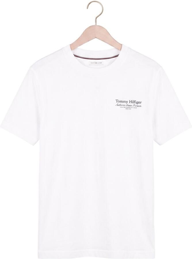 TOMMY HILFIGER Heren Polo's & T-shirts Nautical Back Graphic Reg Tee Wit - Foto 2