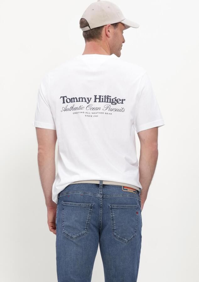 TOMMY HILFIGER Heren Polo's & T-shirts Nautical Back Graphic Reg Tee Wit - Foto 3