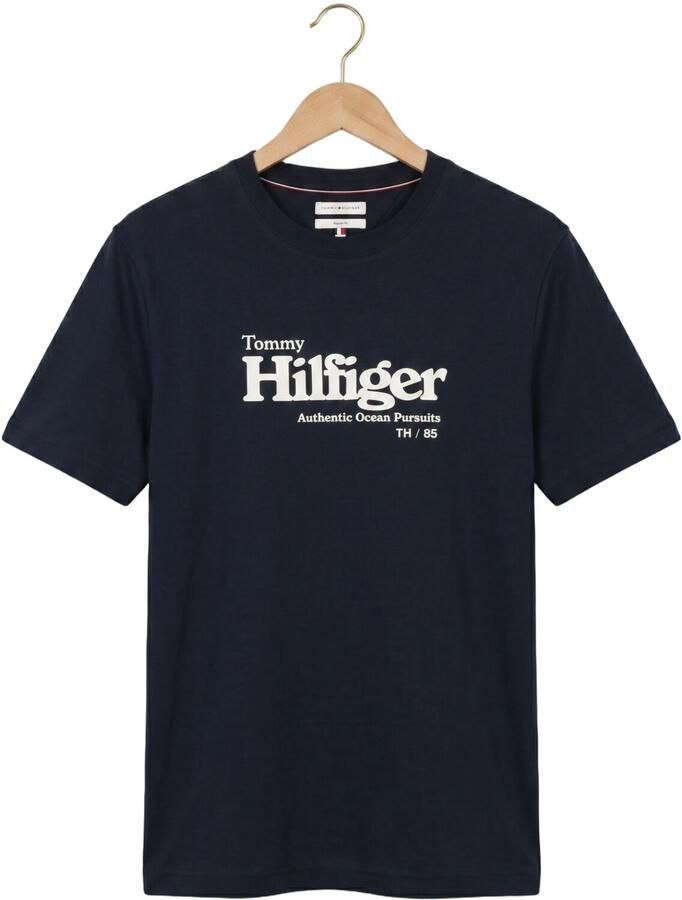 TOMMY HILFIGER Heren Polo's & T-shirts Nautical Chest Graphic Reg Tee Donkerblauw - Foto 2