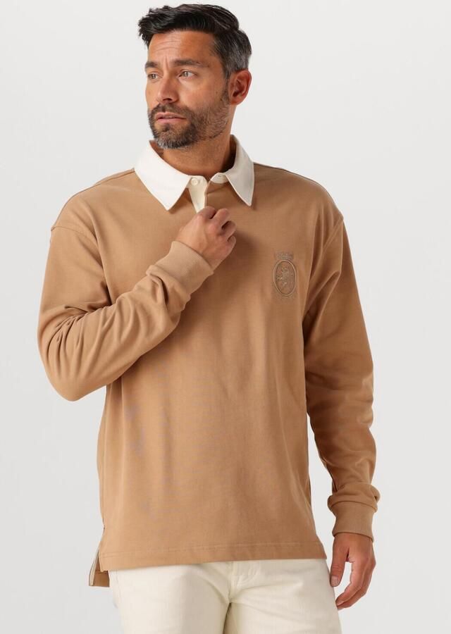 TOMMY HILFIGER Heren Polo's & T-shirts Peached Crest Solid Rugby Camel - Foto 4