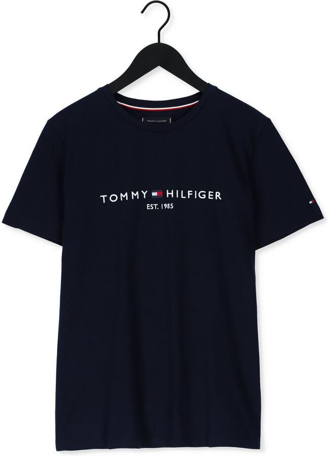 Tommy Hilfiger Zwart Print T-shirt Mannen Herfst Winter Black Heren