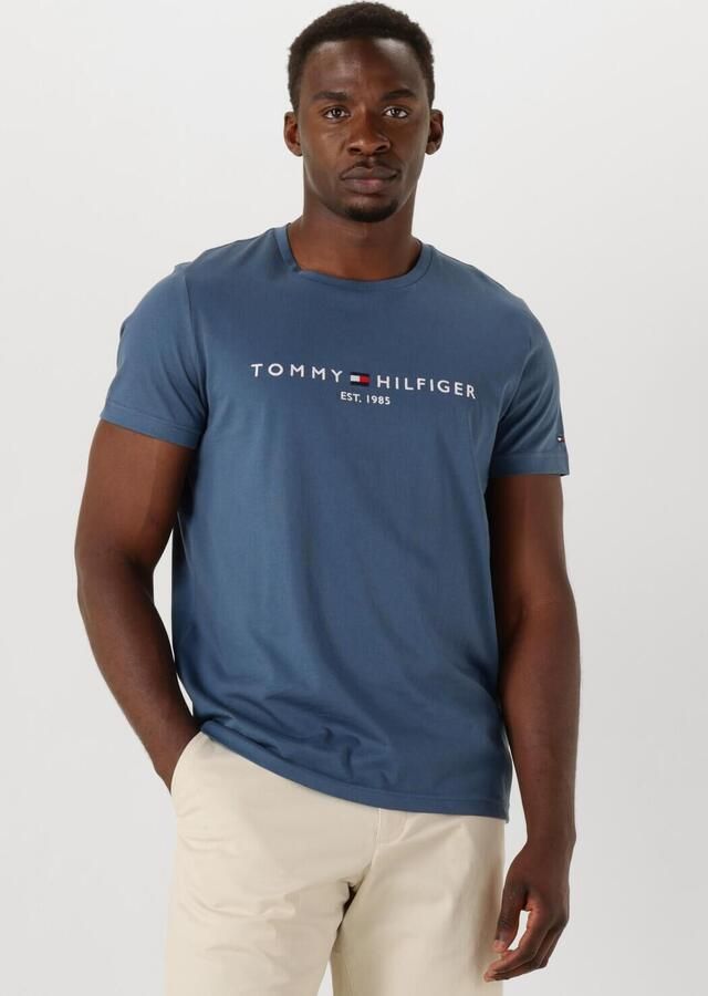 Tommy Hilfiger Core Embroidered Logo T-Shirt Blue- Heren Blue - Foto 4