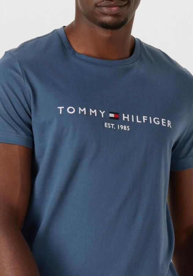 Tommy Hilfiger Core Embroidered Logo T-Shirt Blue- Heren Blue