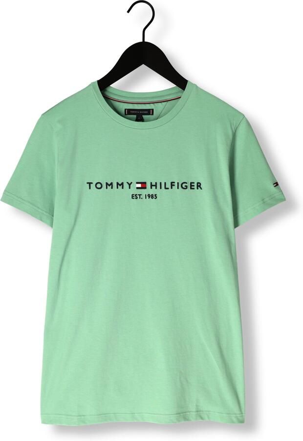 TOMMY HILFIGER Heren Polo's & T-shirts Tommy Logo Tee Groen - Foto 3
