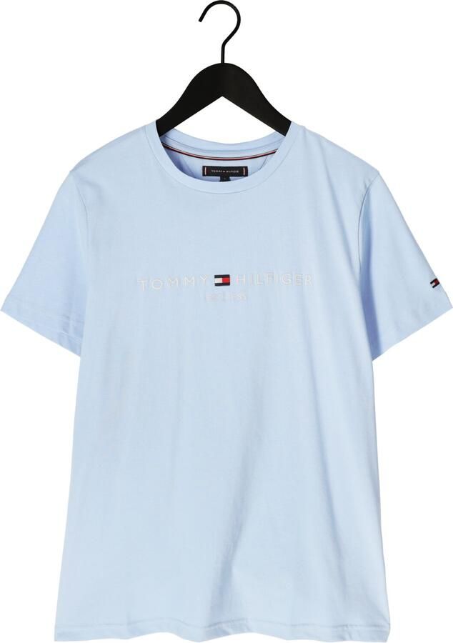 TOMMY HILFIGER Heren Polo's & T-shirts Tommy Logo Tee Lichtblauw - Foto 2