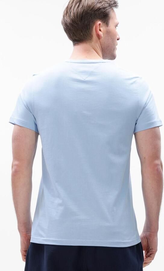 TOMMY HILFIGER Heren Polo's & T-shirts Tommy Logo Tee Lichtblauw - Foto 4
