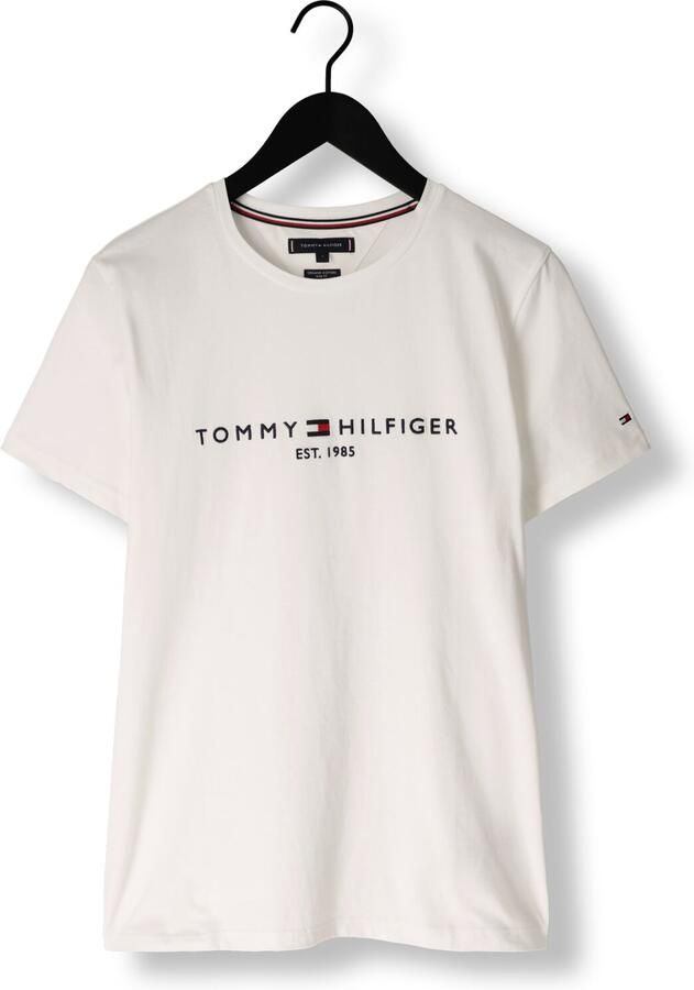 Tommy Hilfiger Wit Print T-shirt Mannen Herfst Winter White Heren