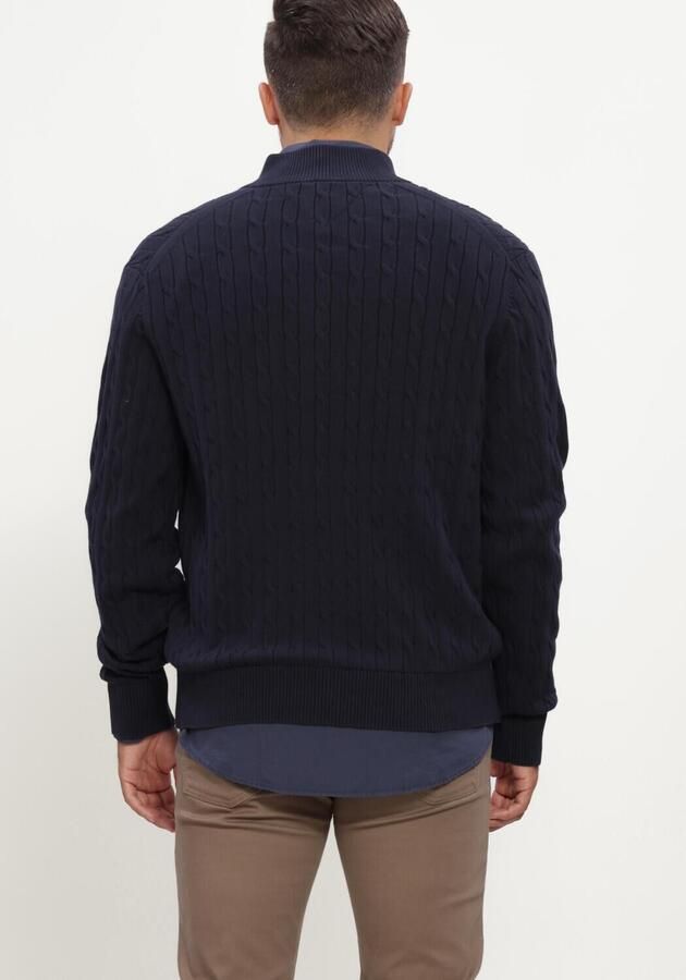 TOMMY HILFIGER Heren Truien & Vesten Classic Cotton Cable Zip Mock Donkerblauw - Foto 2