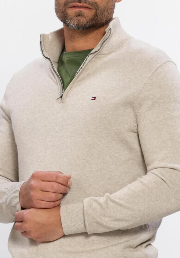 TOMMY HILFIGER Heren Truien & Vesten Essential Cotton Zip Mock Beige - Foto 3
