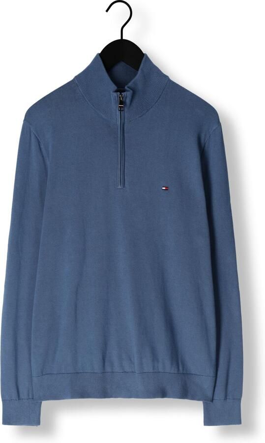 TOMMY HILFIGER Heren Truien & Vesten Essential Cotton Zip Mock Blauw - Foto 3