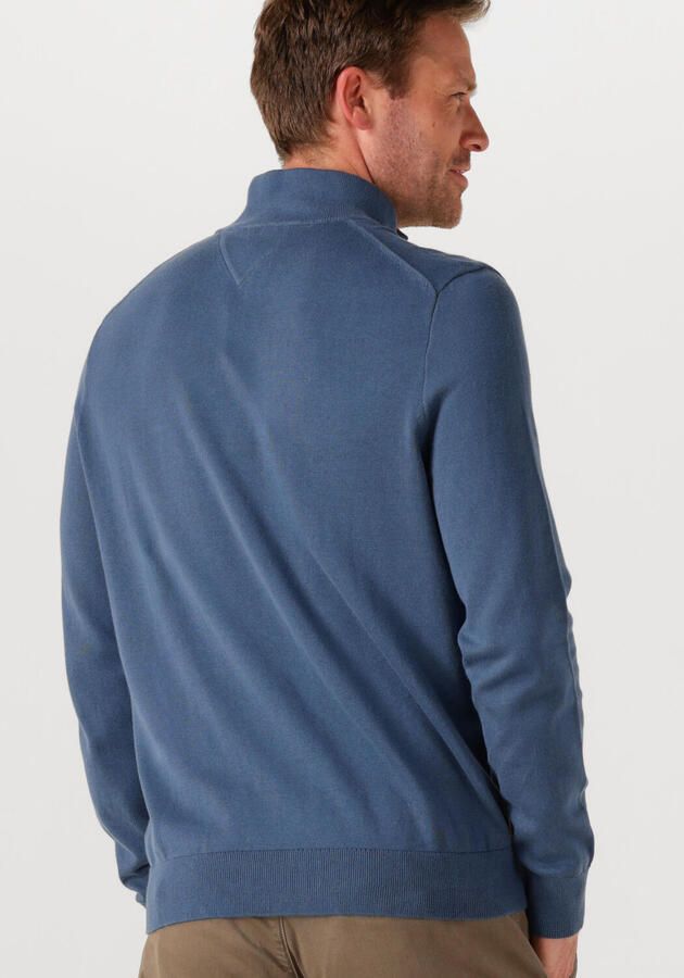 TOMMY HILFIGER Heren Truien & Vesten Essential Cotton Zip Mock Blauw