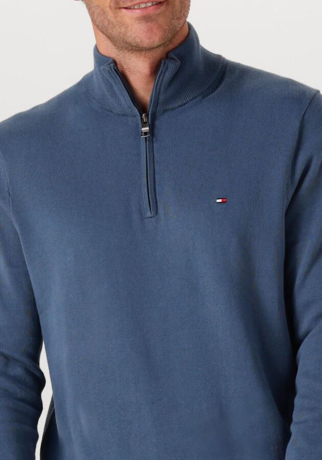 TOMMY HILFIGER Heren Truien & Vesten Essential Cotton Zip Mock Blauw - Foto 2