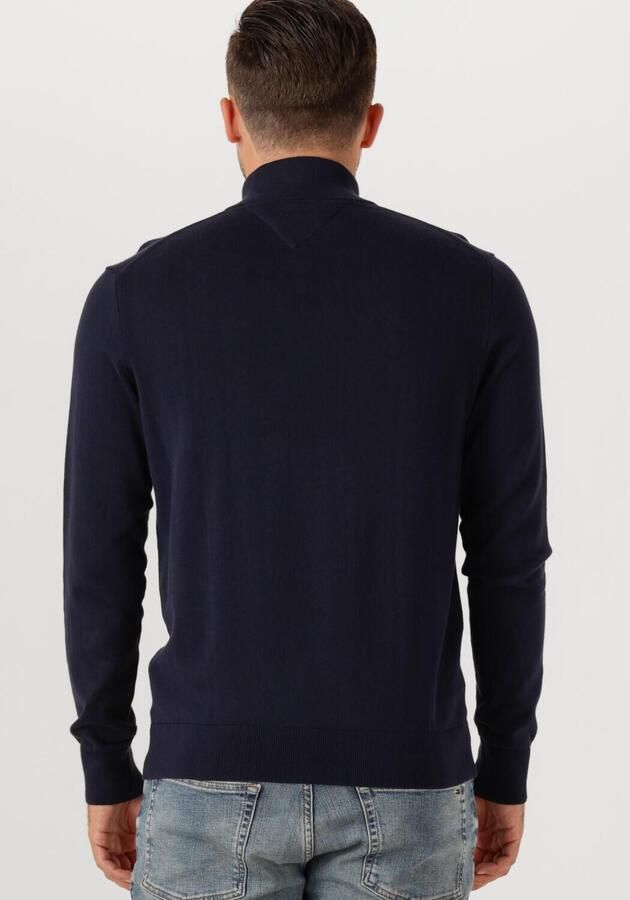 TOMMY HILFIGER Heren Truien & Vesten Essential Cotton Zip Mock Donkerblauw