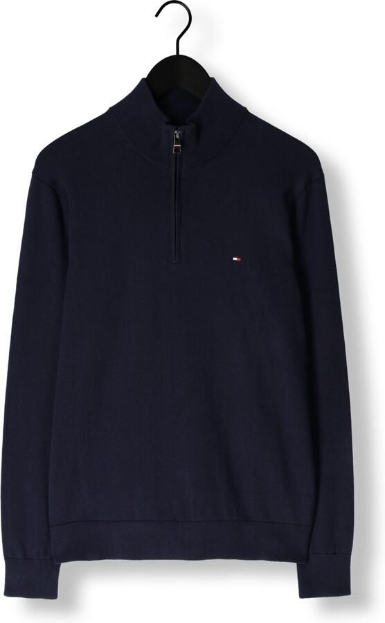 TOMMY HILFIGER Heren Truien & Vesten Essential Cotton Zip Mock Donkerblauw - Foto 4