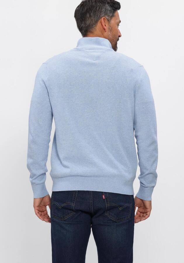 TOMMY HILFIGER Heren Truien & Vesten Essential Cotton Zip Mock Lichtblauw - Foto 2