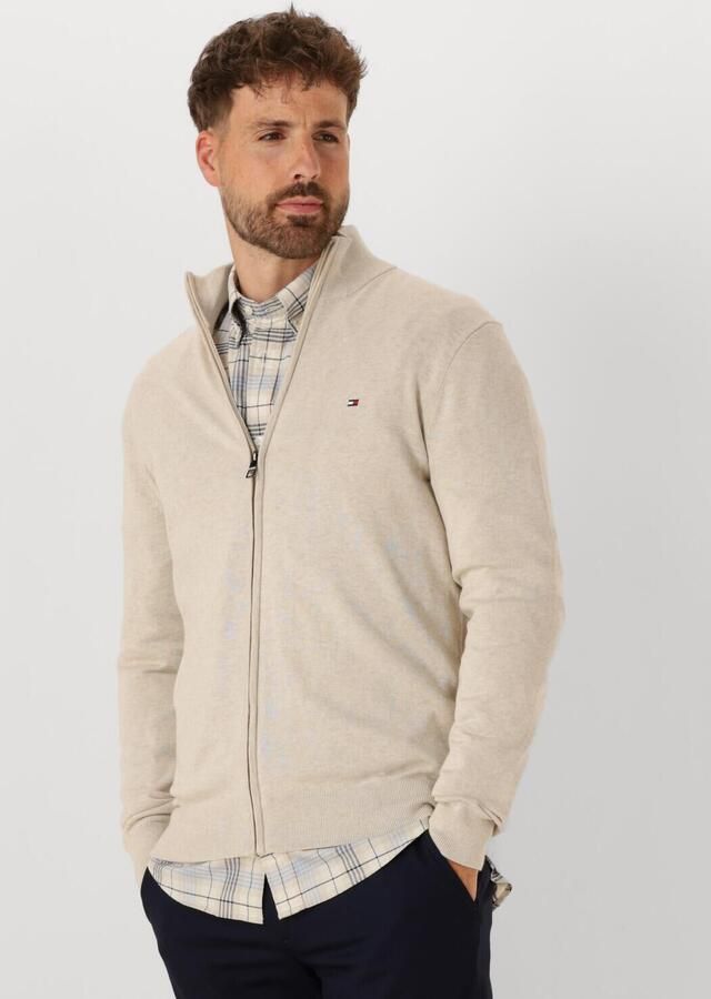 TOMMY HILFIGER Heren Truien & Vesten Essential Cotton Zip Thru Beige - Foto 4