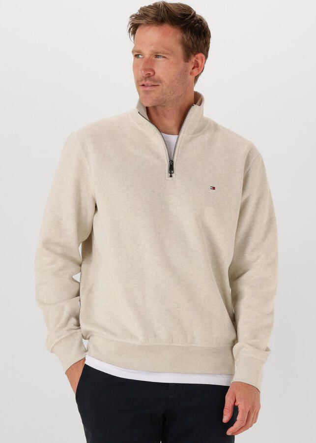 TOMMY HILFIGER Heren Truien & Vesten Essential Fleece 1 4 Zip Ecru - Foto 4
