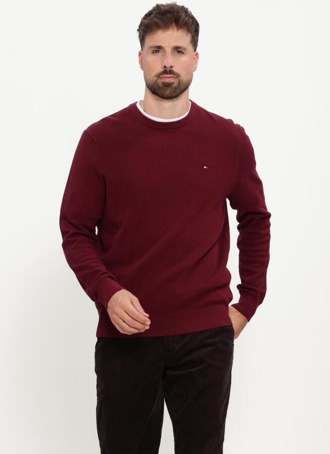 TOMMY HILFIGER Heren Truien & Vesten Essential Structure Crew Neck Bordeaux