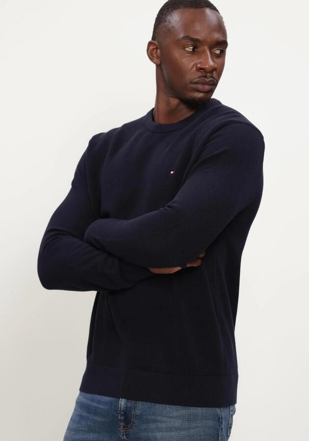 Tommy Hilfiger Trui met ronde hals ESSENTIAL STRUCTURE CREW NECK met structuur en label - Foto 3