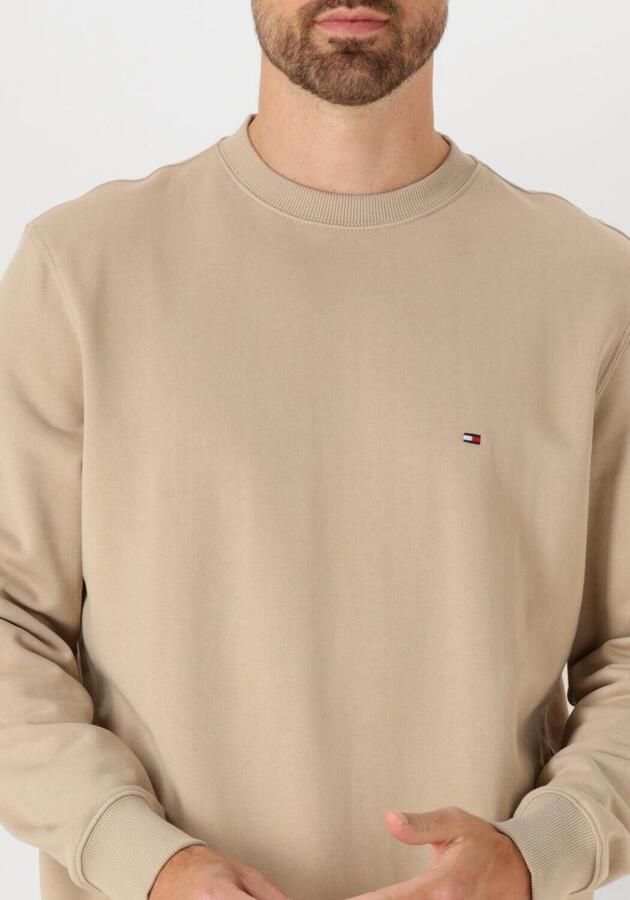 Tommy Hilfiger Beige Crewneck Sweatshirt met Geborduurd Logo Beige Heren