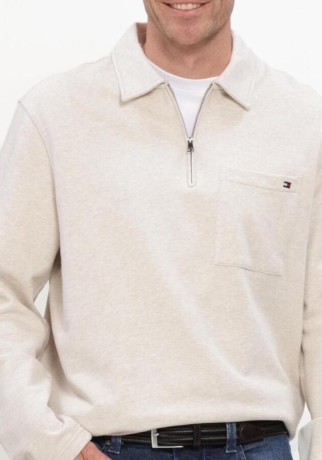 TOMMY HILFIGER Heren Truien & Vesten Essential Terry Pocket 1 4 Zip Ecru - Foto 4