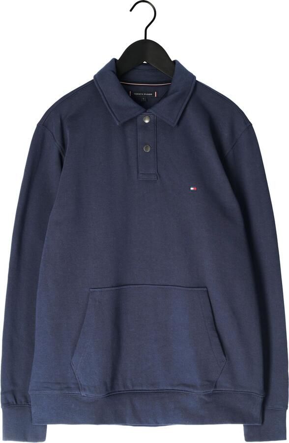TOMMY HILFIGER Heren Truien & Vesten Essential Terry Polo Snap Sweat Donkerblauw - Foto 3