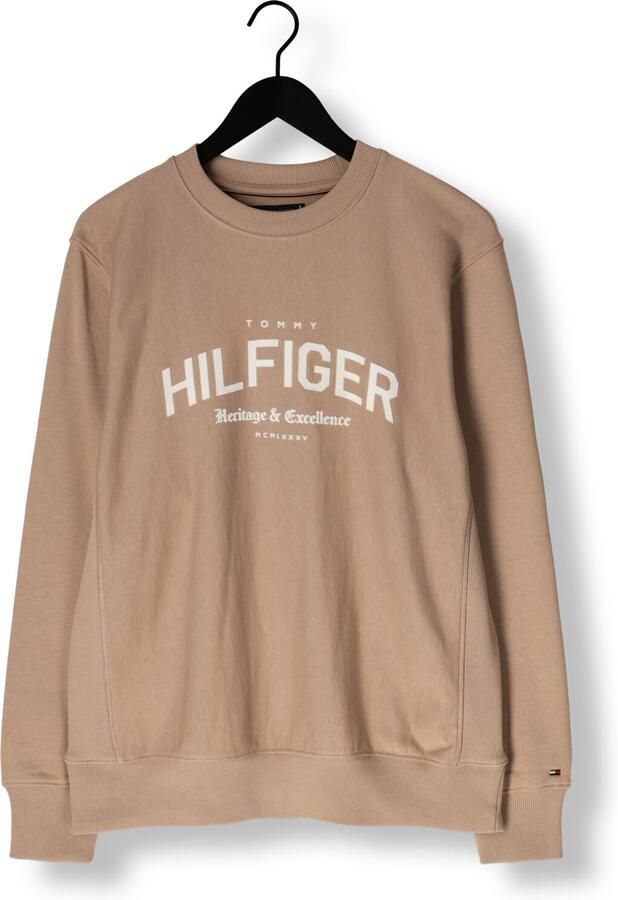TOMMY HILFIGER Heren Truien & Vesten Hilfiger Arch Crew Neck Beige - Foto 3