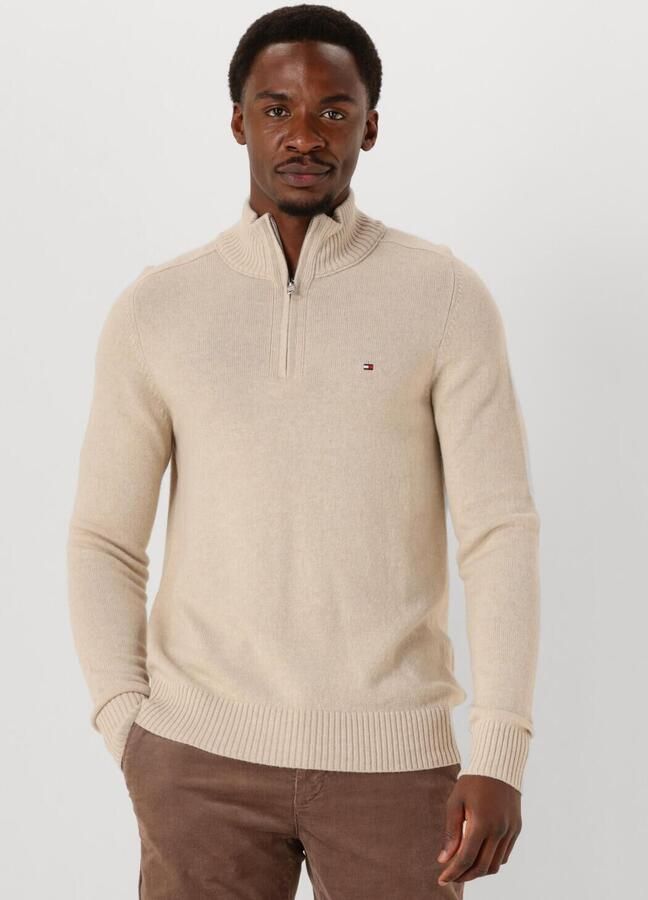 TOMMY HILFIGER Heren Truien & Vesten Lambswool Zip Mock Beige - Foto 4