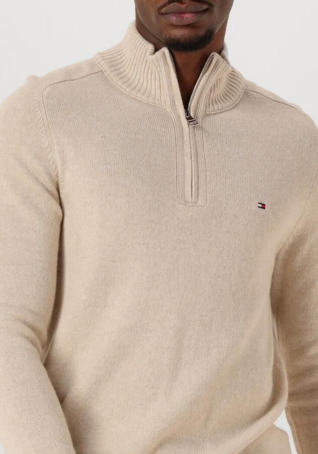 TOMMY HILFIGER Heren Truien & Vesten Lambswool Zip Mock Beige