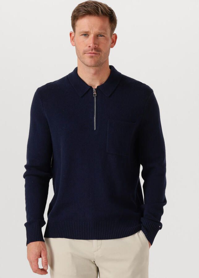 TOMMY HILFIGER Heren Truien & Vesten Lambswool Zip Polo Donkerblauw - Foto 4