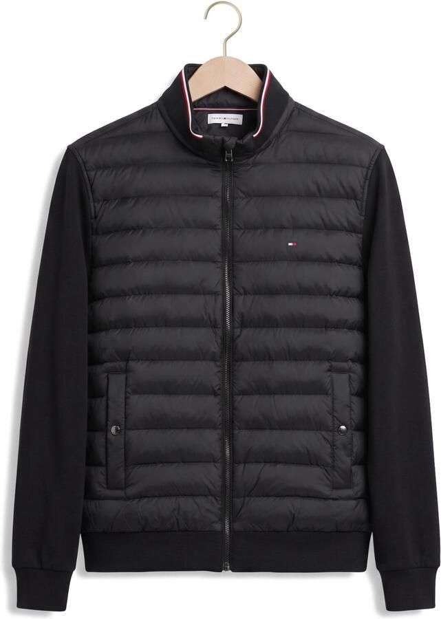 Tommy Hilfiger regular fit gebreid jack met doorgestikte inzet van katoenmix - Foto 2