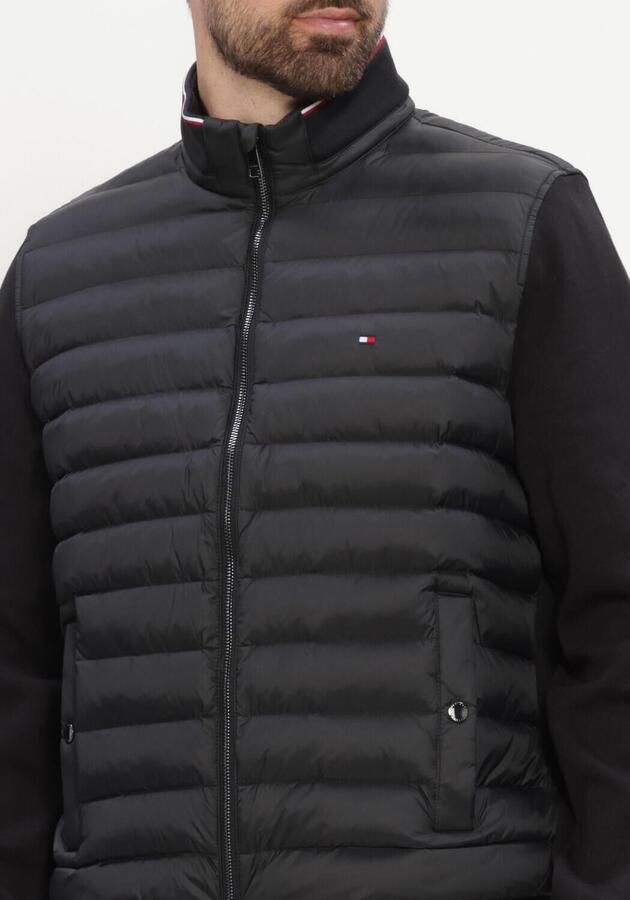 Tommy Hilfiger regular fit gebreid jack met doorgestikte inzet van katoenmix - Foto 4