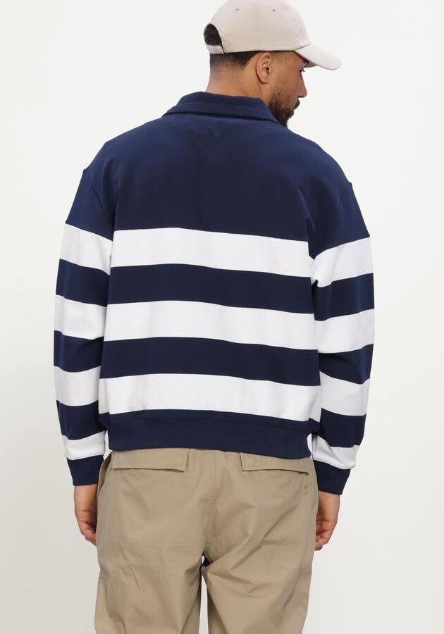 TOMMY HILFIGER Heren Truien & Vesten Nautical Block Stripe 1 4 Zip Donkerblauw - Foto 3