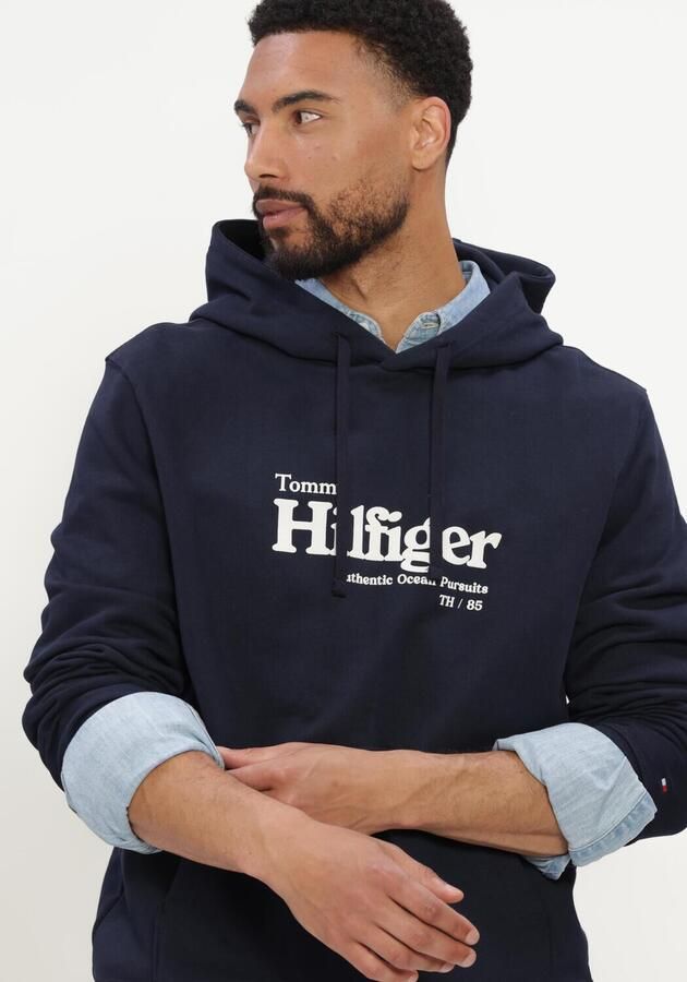TOMMY HILFIGER Heren Truien & Vesten Nautical Graphic Hoodie Donkerblauw - Foto 4
