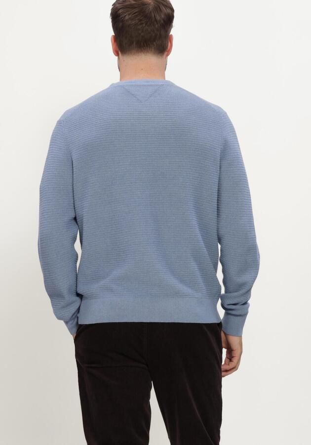 TOMMY HILFIGER Heren Truien & Vesten Pima Ctn Cash Structure Crewneck Blauw - Foto 3