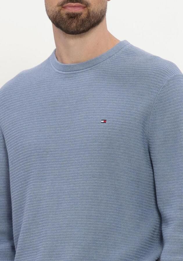 TOMMY HILFIGER Heren Truien & Vesten Pima Ctn Cash Structure Crewneck Blauw - Foto 4