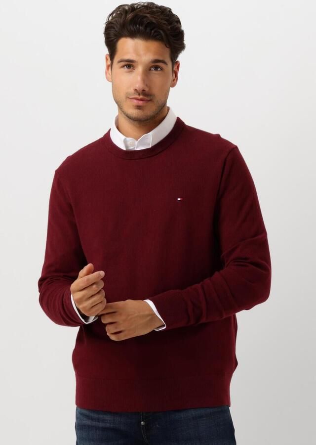 TOMMY HILFIGER Heren Truien & Vesten Pima Org Ctn Cashmere Crew Neck Bordeaux