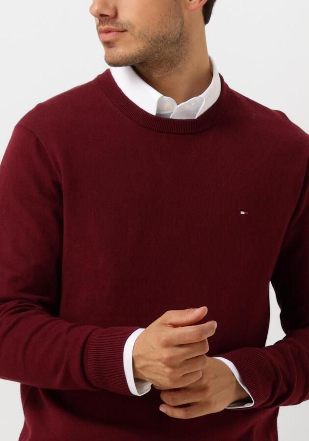 TOMMY HILFIGER Heren Truien & Vesten Pima Org Ctn Cashmere Crew Neck Bordeaux - Foto 3