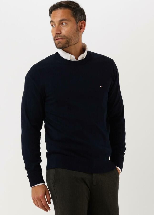 TOMMY HILFIGER Heren Truien & Vesten Pima Org Ctn Cashmere Crew Neck Donkerblauw