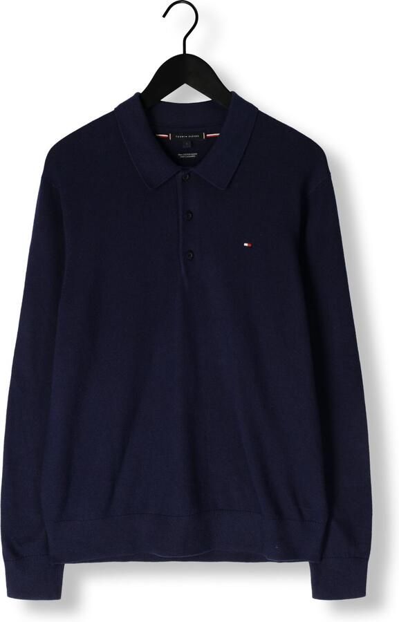 TOMMY HILFIGER Heren Truien & Vesten Pima Org Ctn Cashmere Ls Polo Donkerblauw - Foto 3