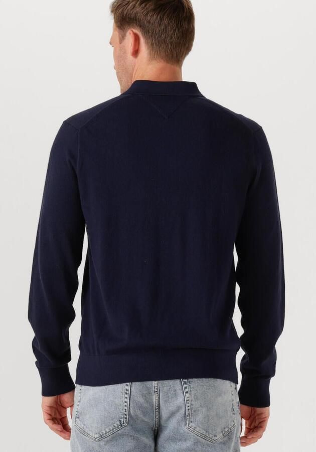 TOMMY HILFIGER Heren Truien & Vesten Pima Org Ctn Cashmere Ls Polo Donkerblauw
