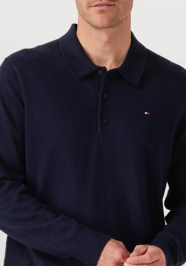 TOMMY HILFIGER Heren Truien & Vesten Pima Org Ctn Cashmere Ls Polo Donkerblauw - Foto 2