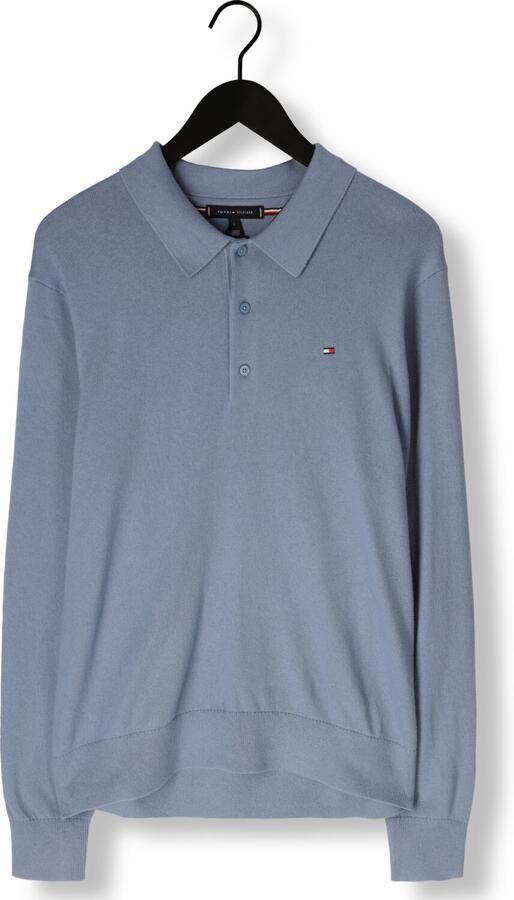 TOMMY HILFIGER Heren Truien & Vesten Pima Org Ctn Cashmere Ls Polo Lichtblauw - Foto 3