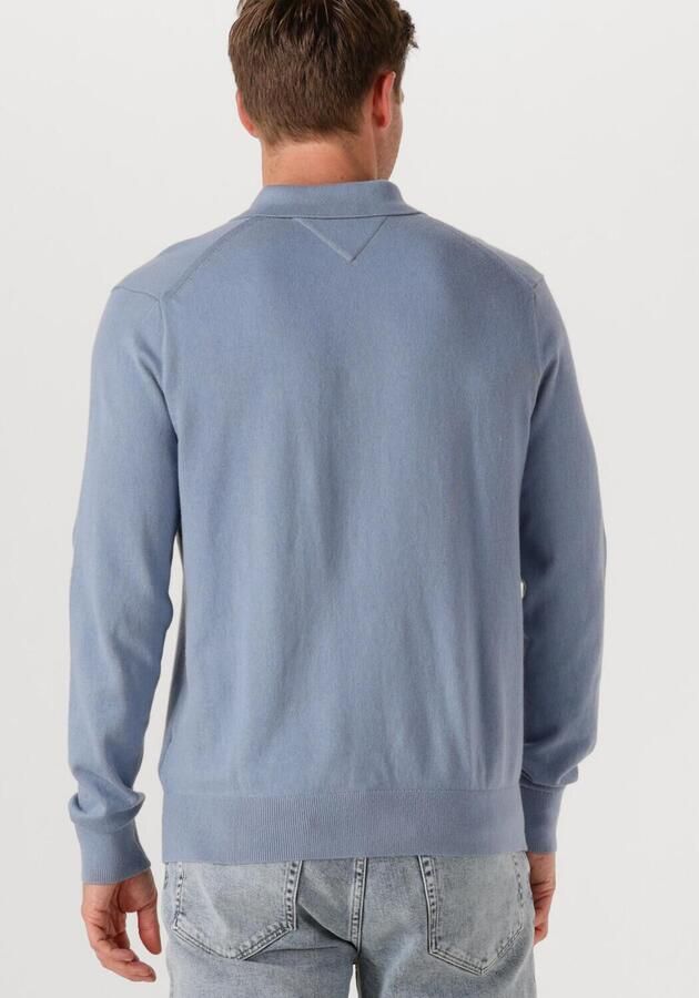 TOMMY HILFIGER Heren Truien & Vesten Pima Org Ctn Cashmere Ls Polo Lichtblauw