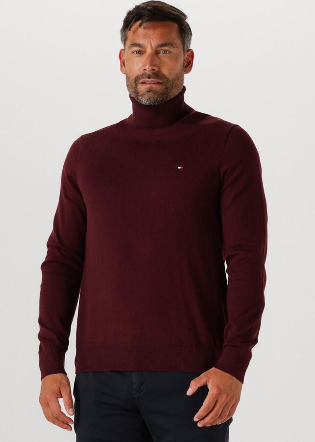 TOMMY HILFIGER Heren Truien & Vesten Pima Org Ctn Cashmere Roll Neck Bordeaux - Foto 4