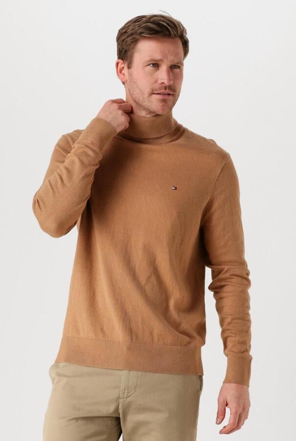 TOMMY HILFIGER Heren Truien & Vesten Pima Org Ctn Cashmere Roll Neck Camel - Foto 4
