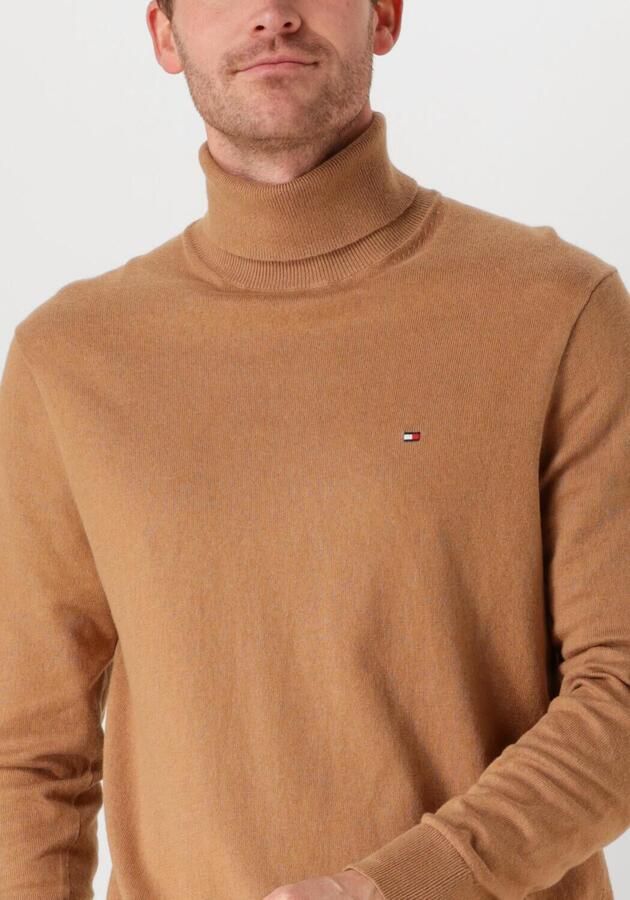 TOMMY HILFIGER Heren Truien & Vesten Pima Org Ctn Cashmere Roll Neck Camel