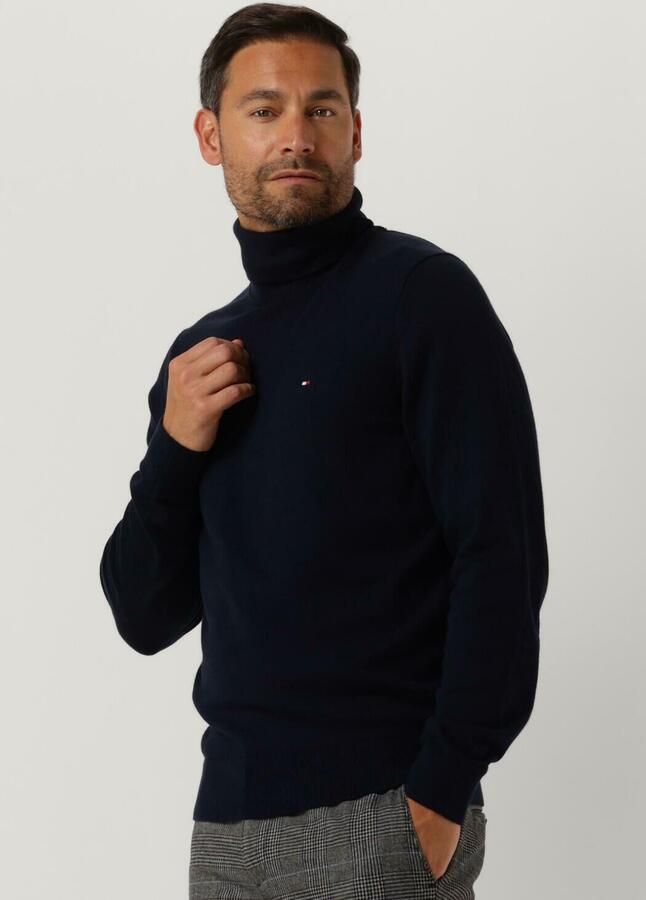 TOMMY HILFIGER Heren Truien & Vesten Pima Org Ctn Cashmere Roll Neck Donkerblauw - Foto 4