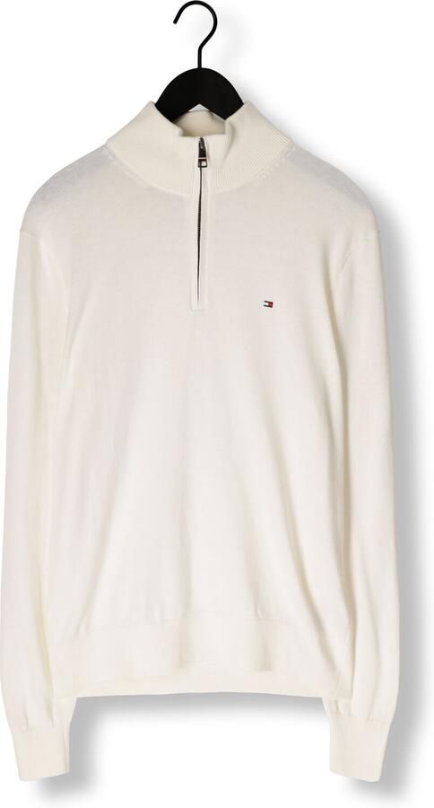 TOMMY HILFIGER Heren Truien & Vesten Pima Org Ctn Cashmere Zip Mock Ecru - Foto 3